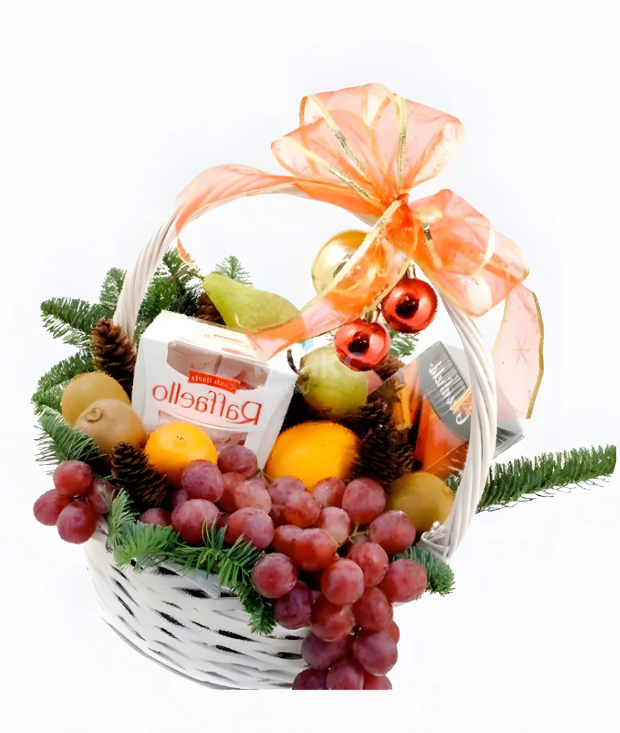 Корзина с фруктами на новый год 8 Фото