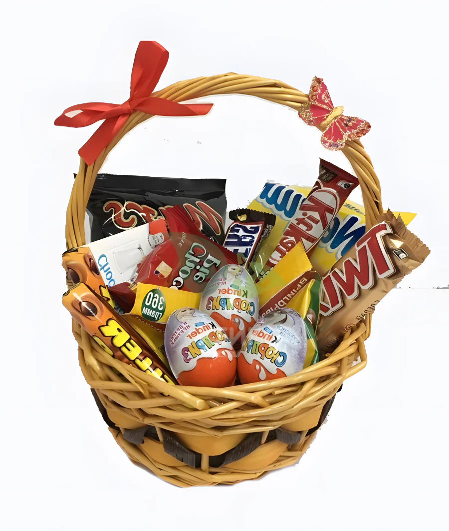 Корзина с конфетами Фото