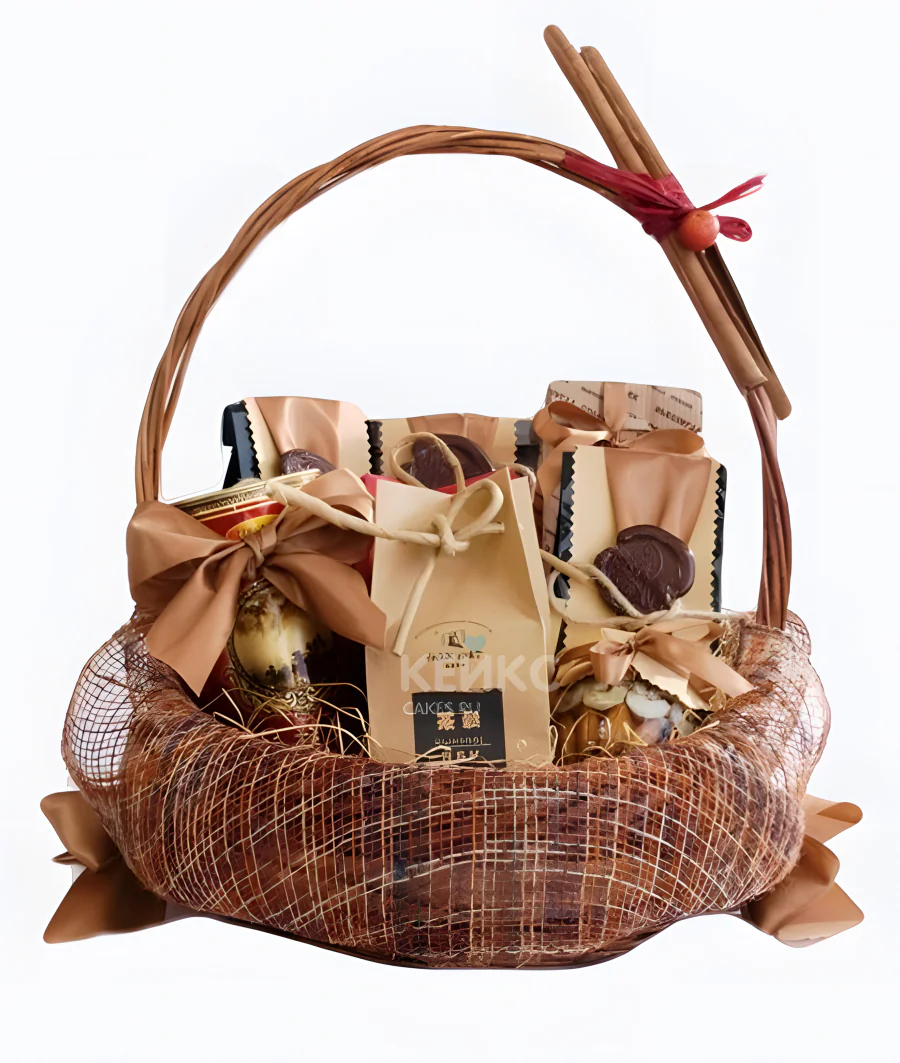 Корзина с медом и орехами 1 Фото
