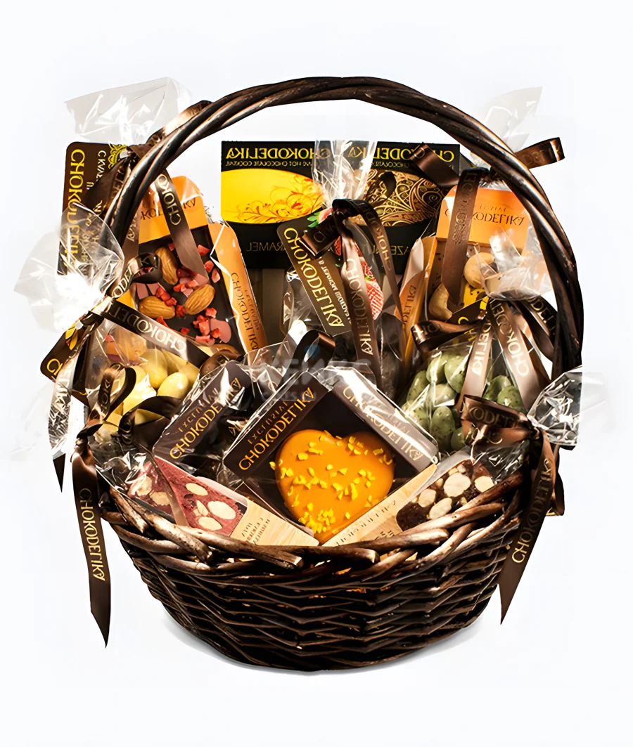 Корзина с шоколадом 1 Фото