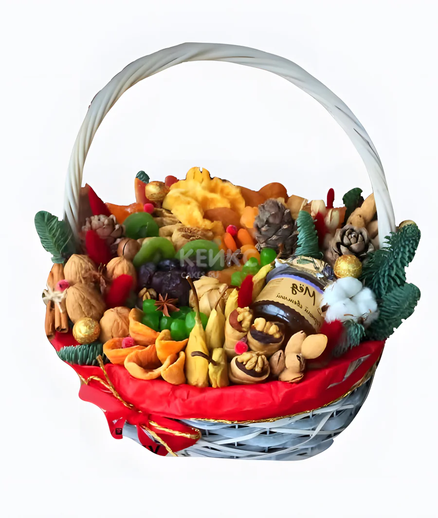 Корзина с сухофруктами и орехами 2 Фото