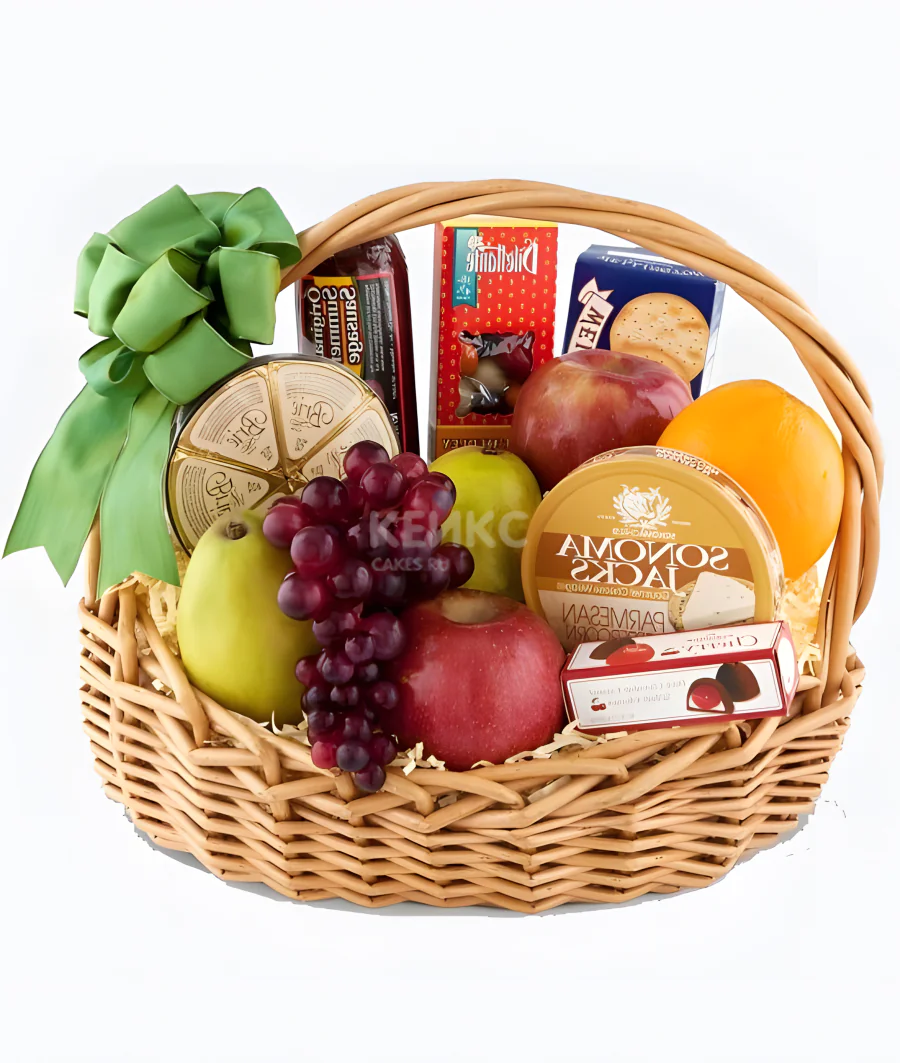 Корзина с виноградом и сыром 5 Фото