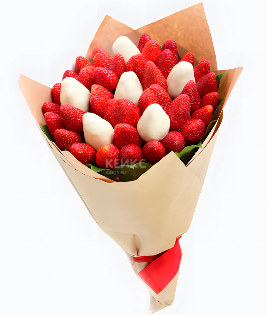 Недорогой букет из клубники 1 Фото