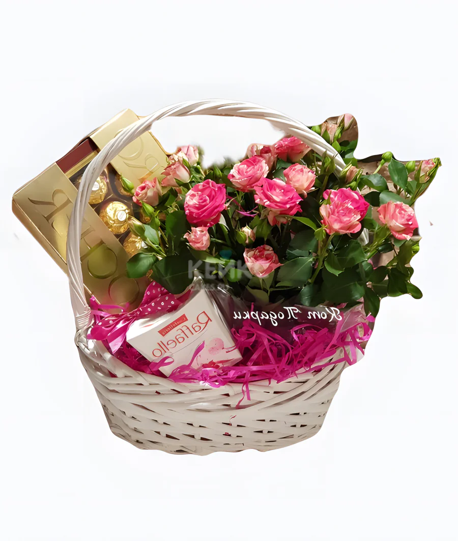 Подарочная корзина женщине на день рождения  5 Фото