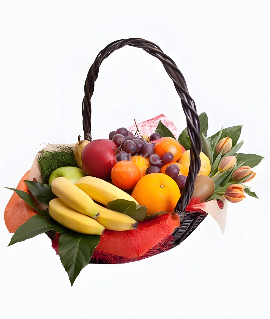 Подарочная корзина женщине с фруктами 1 Фото