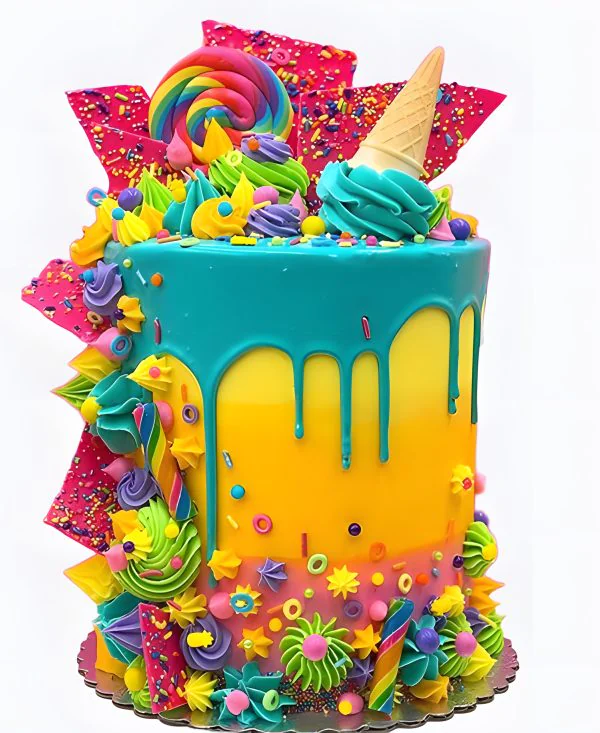 Торт Цветной переполох Фото
