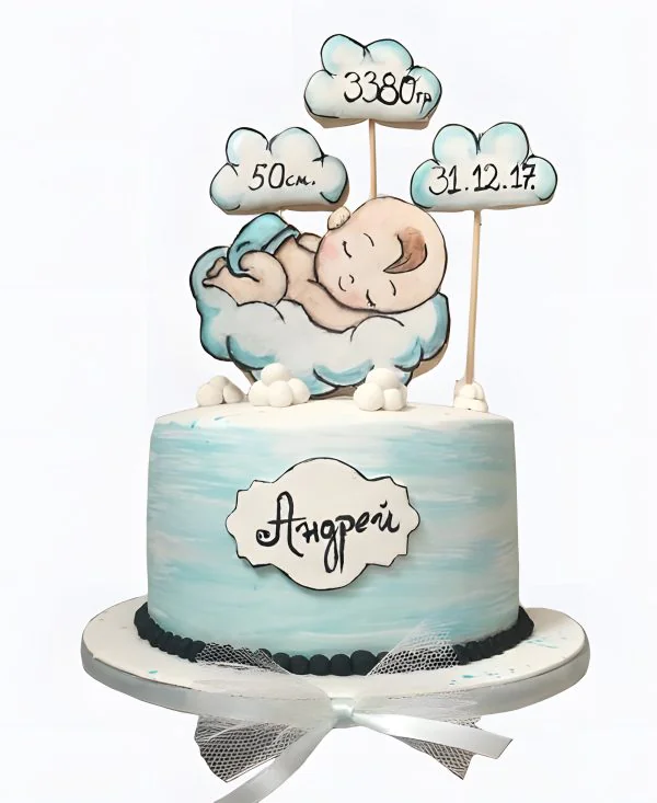 Торт Облачные таблички Фото