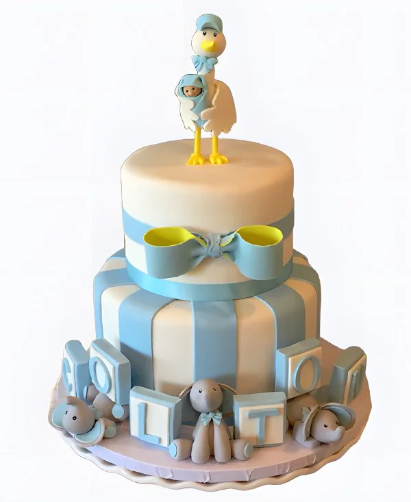 Торт Полоски и бант Фото