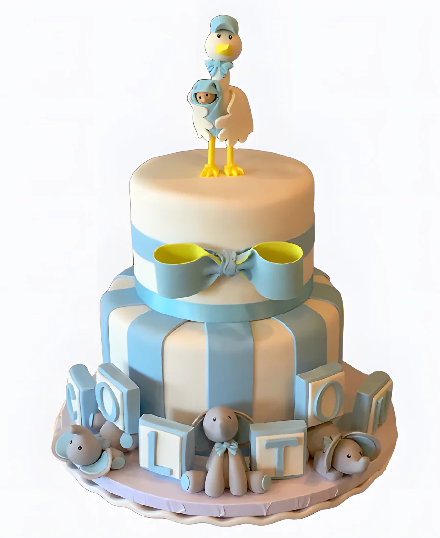 Торт Полоски и бант Фото