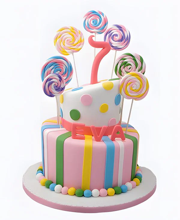 Торт Полоски и Горох Фото