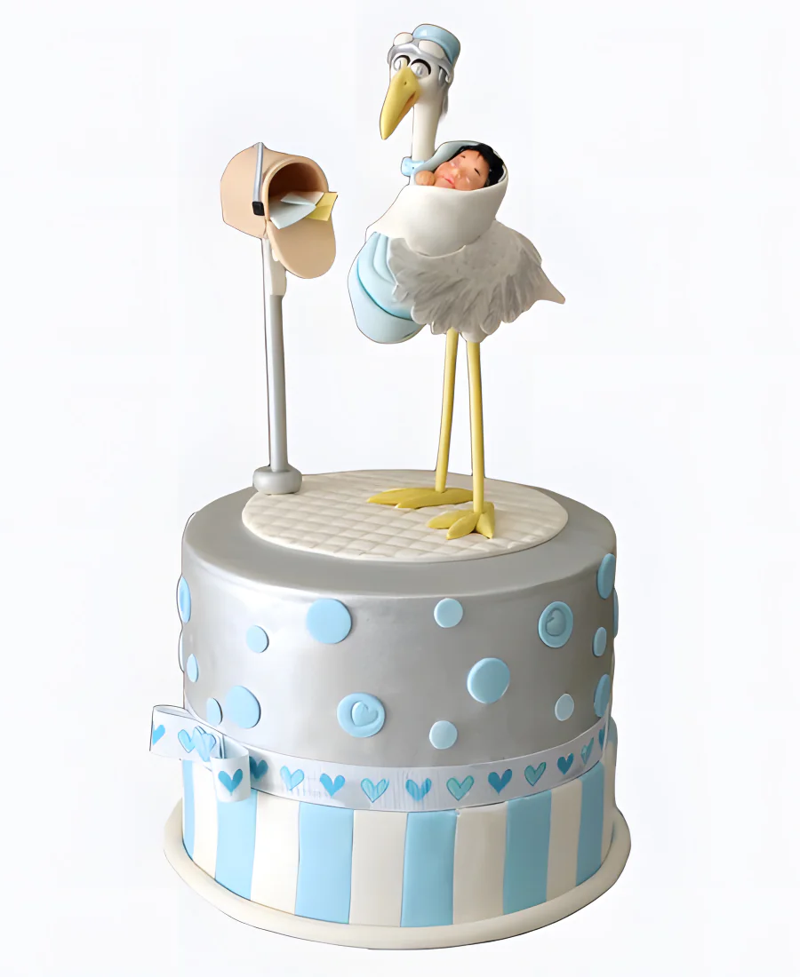 Торт Посылка в голубом Фото