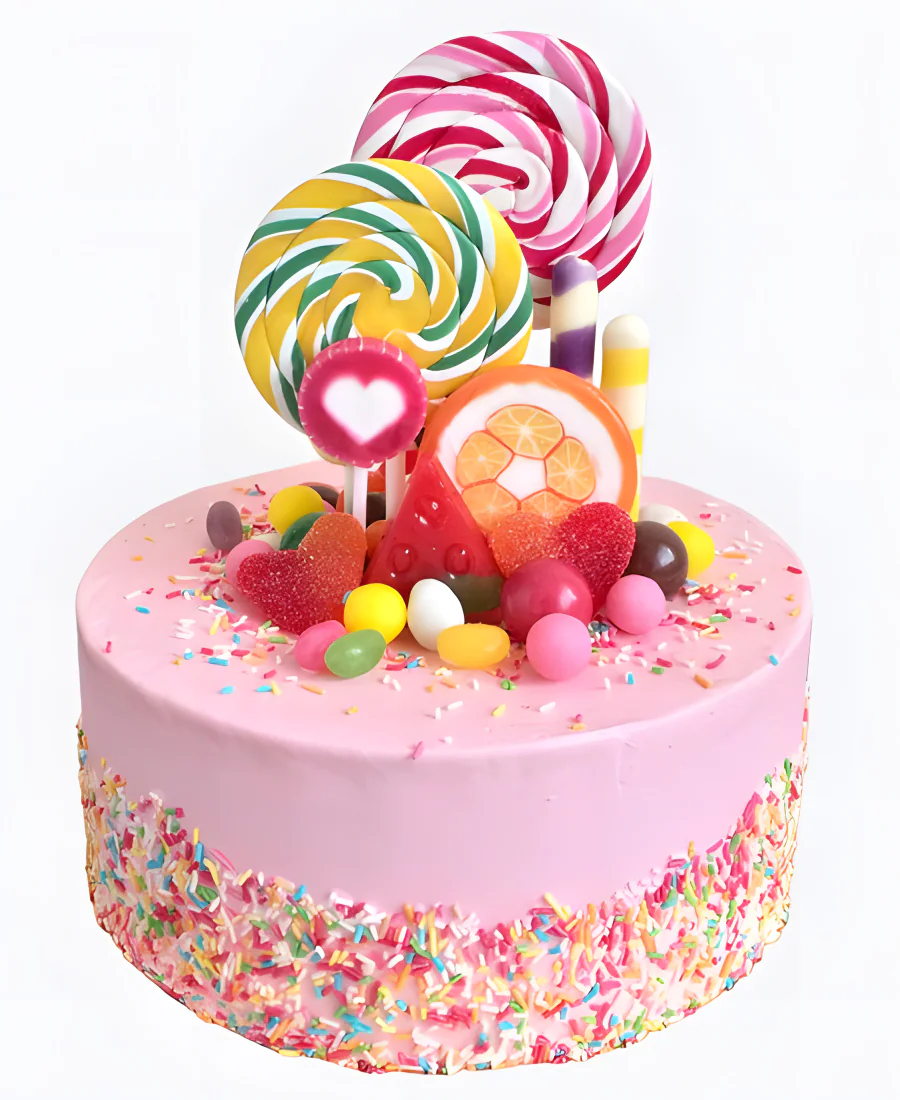 Торт Розовый леденец Фото