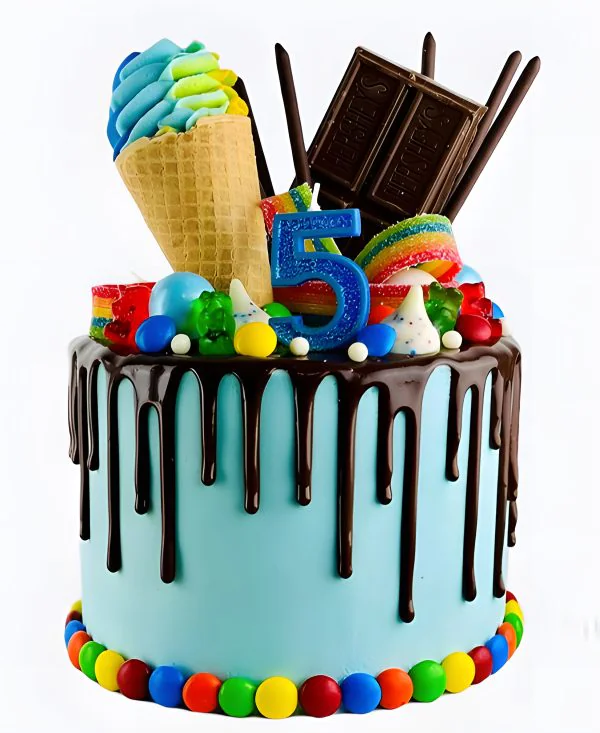 Торт Шоколад и Рожок с цифрой Фото