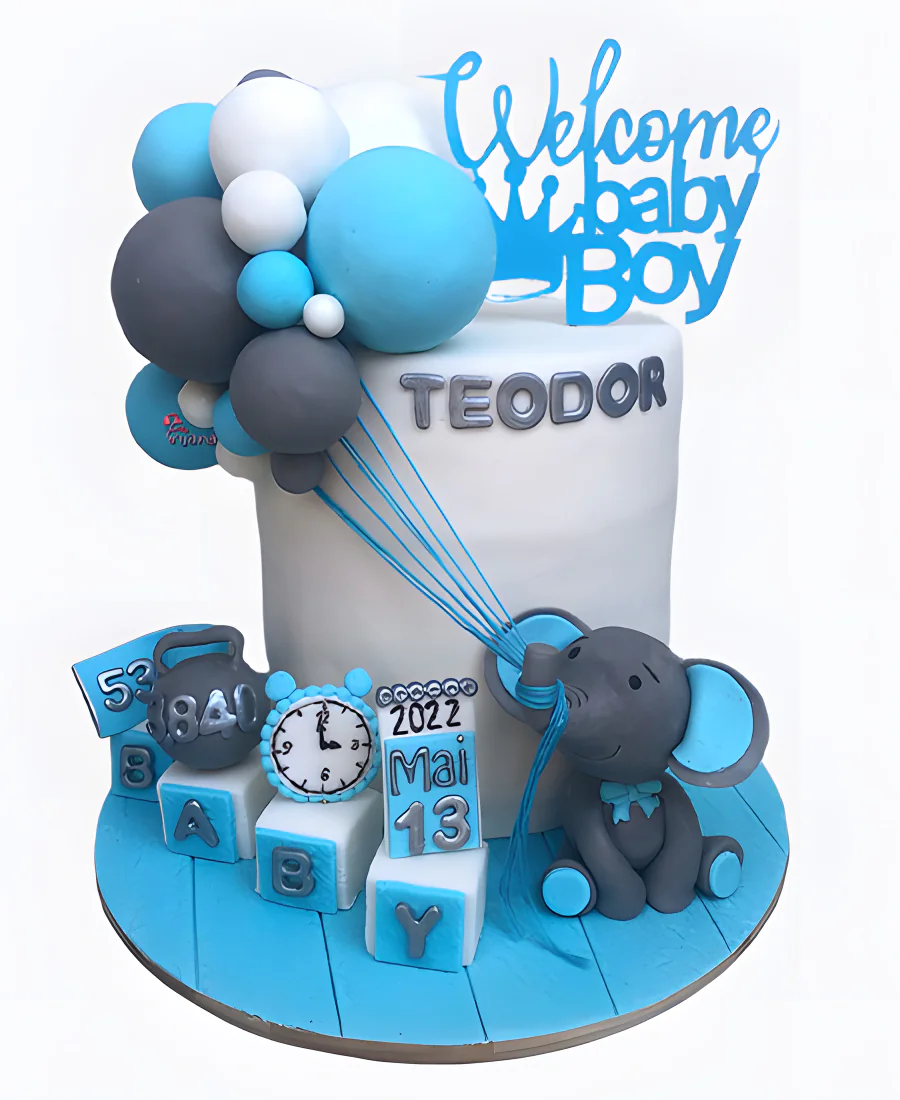 Торт Слон и шарики Фото