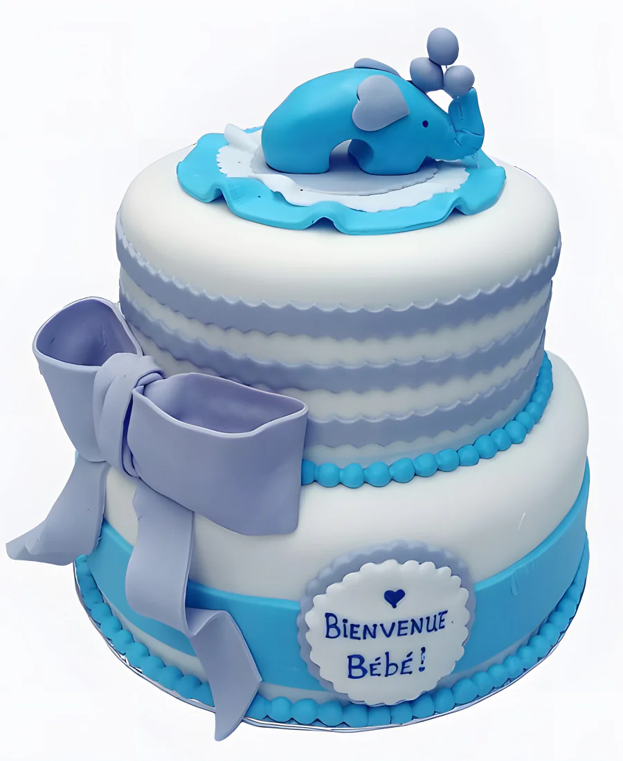 Торт Слонёнок и бант Фото