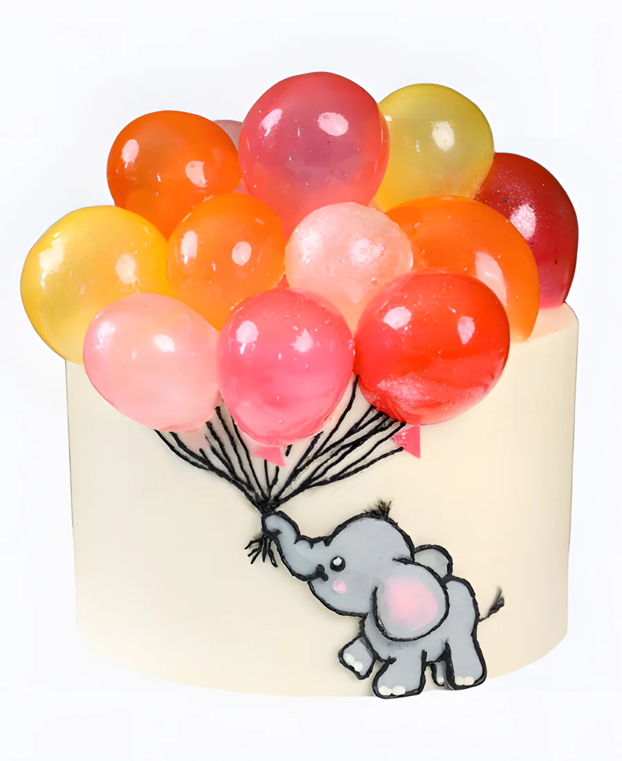 Торт Слонёнок и шарики Фото
