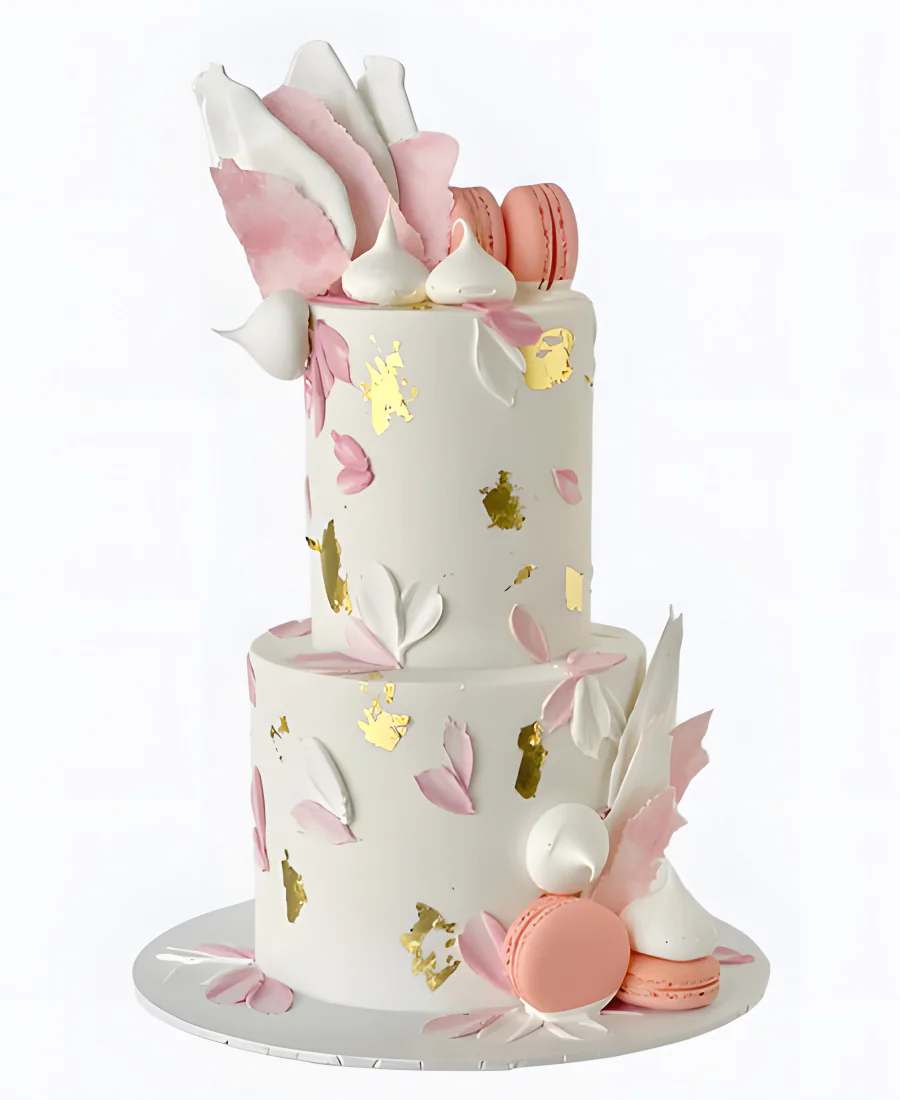 Нежный лепестковый торт Фото