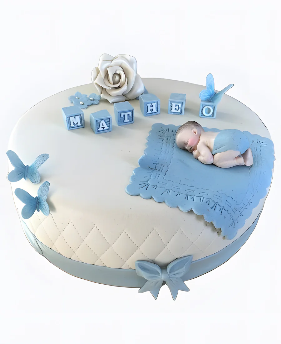 Торт Бабочки и имя Фото