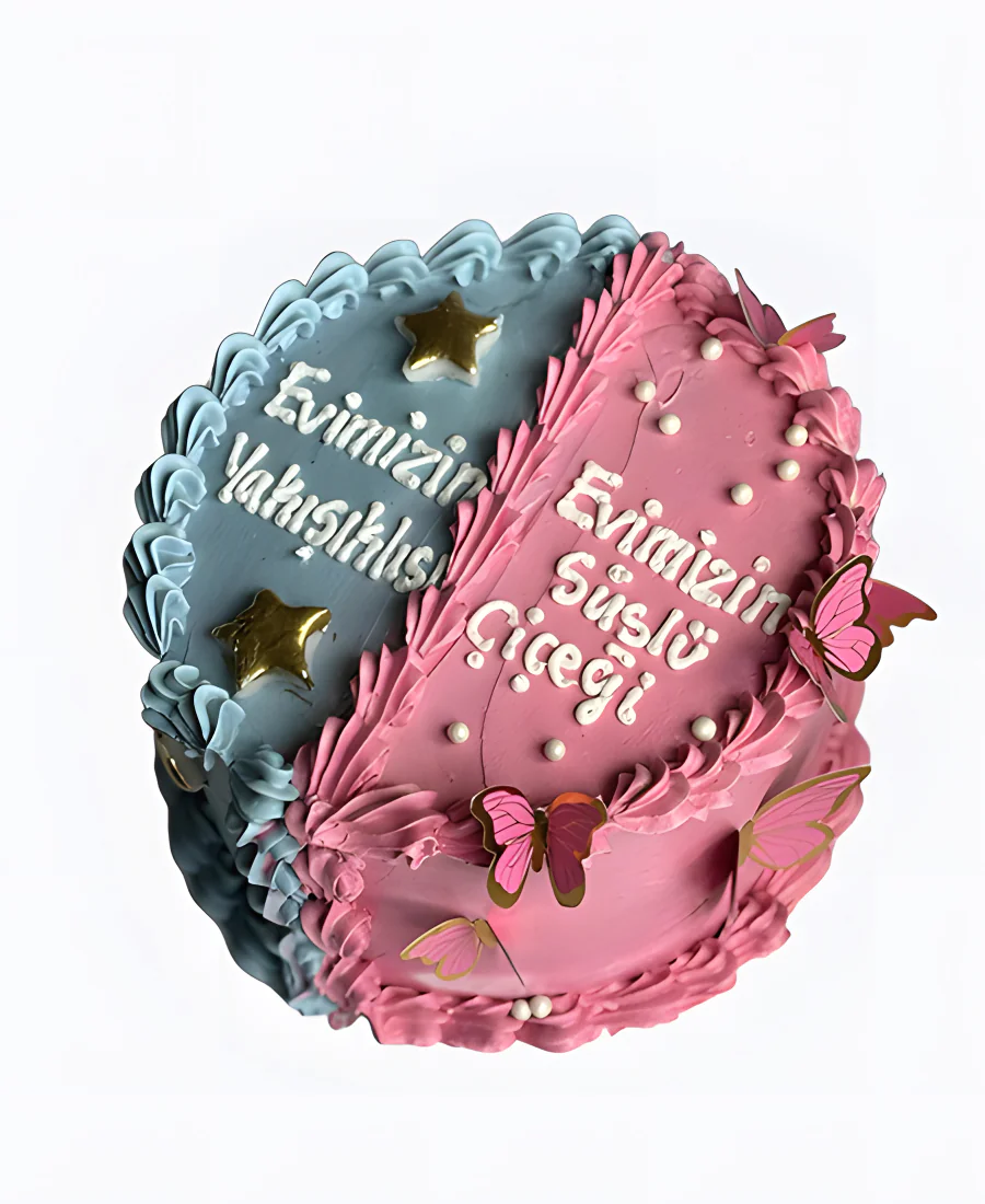 Торт Бабочки и звёзды для двоих Фото