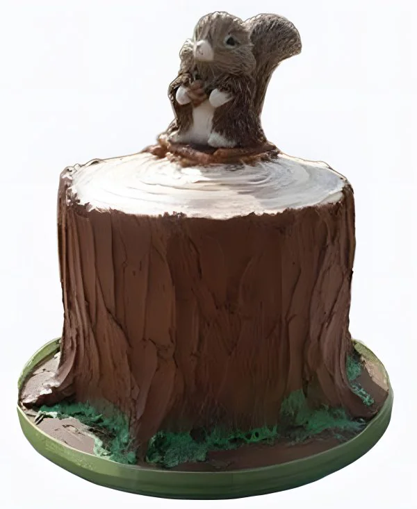 Торт Белочка на пне Фото