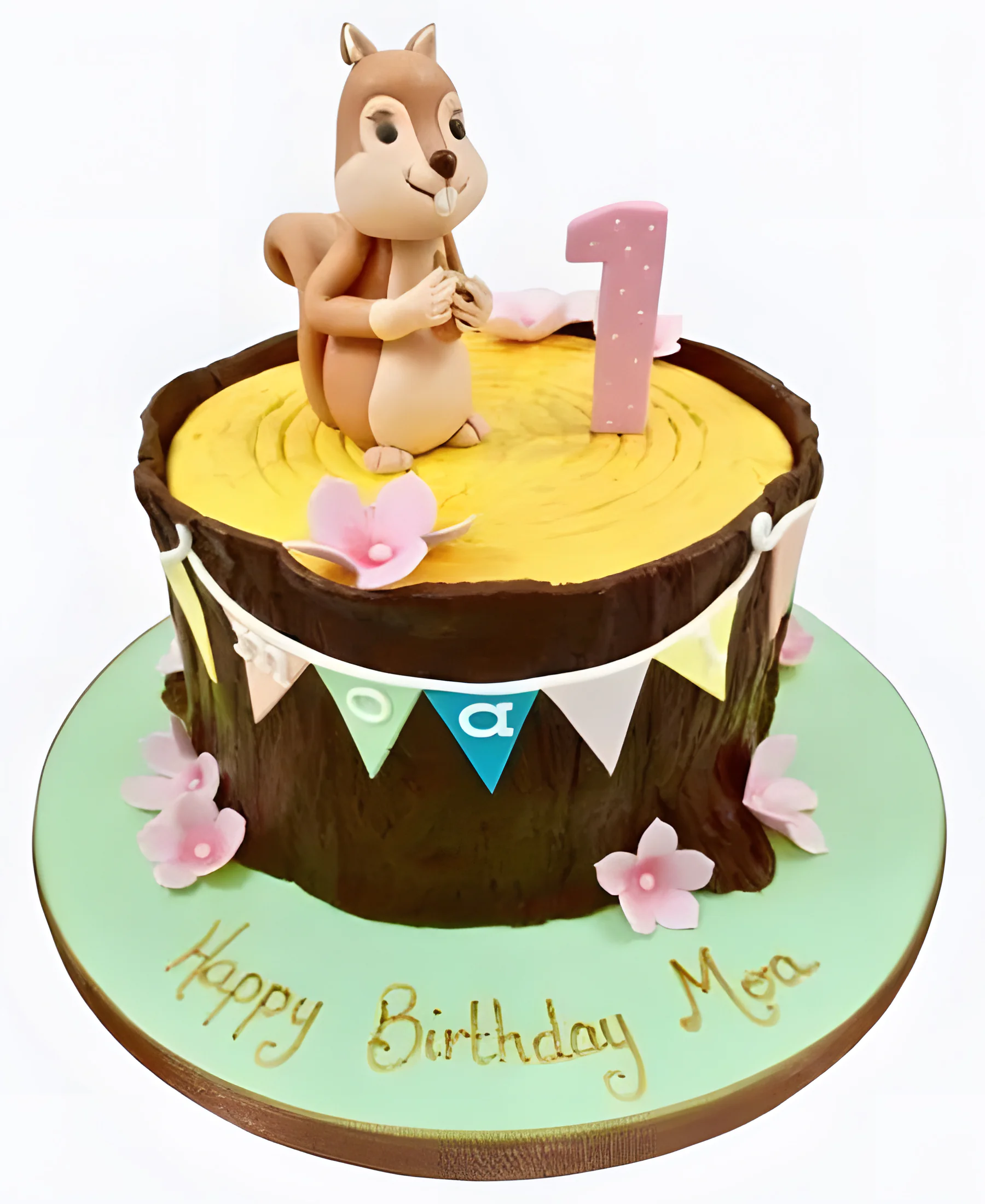 Торт Белочка с гирляндой Фото