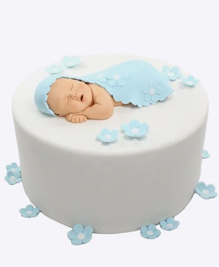 Торт Цветочки и кроха Фото