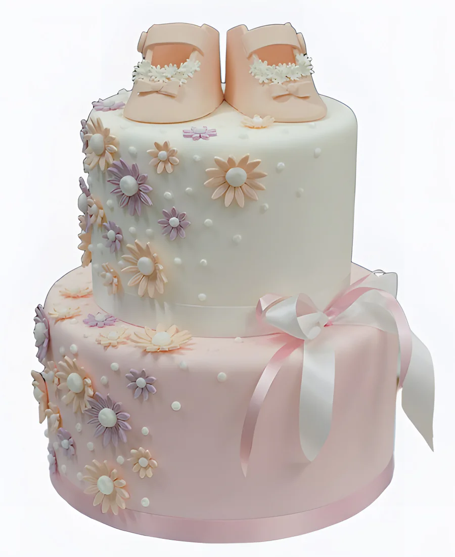 Торт Цветочные пинетки Фото