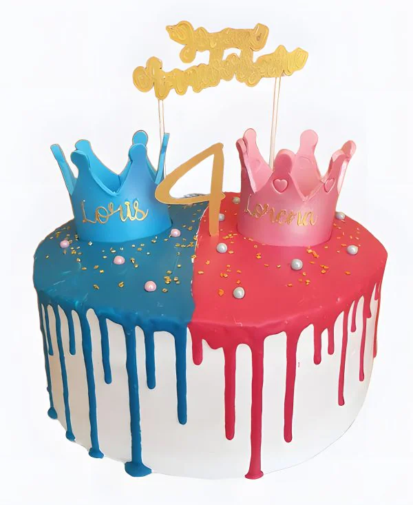 Торт Две короны с цифрой Фото