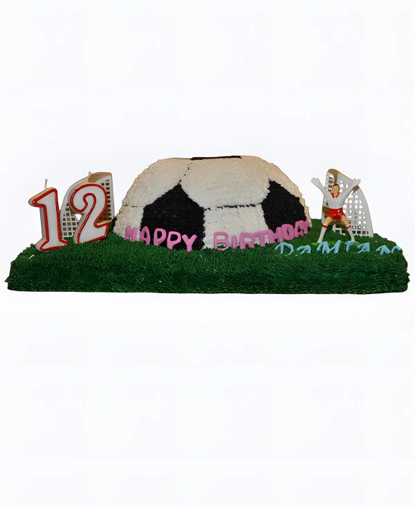 Торт Футбол на зелёной поляне Фото