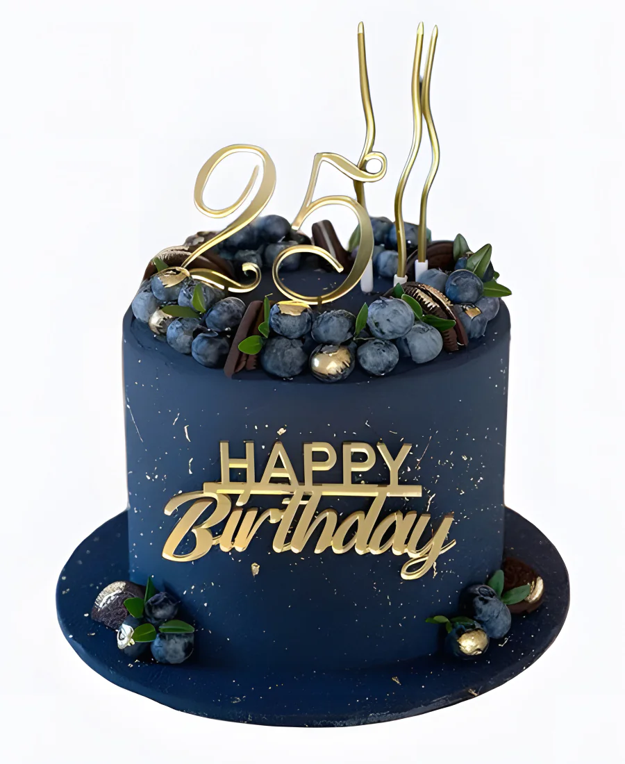 Торт Голубика и золото Фото