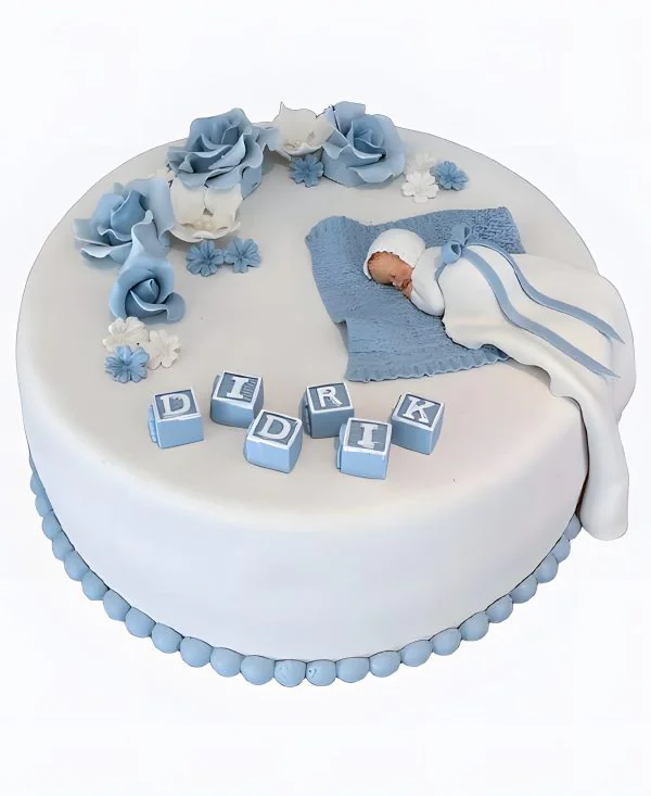 Торт Голубой плед Фото