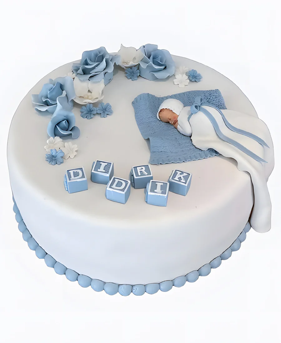 Торт Голубой плед Фото