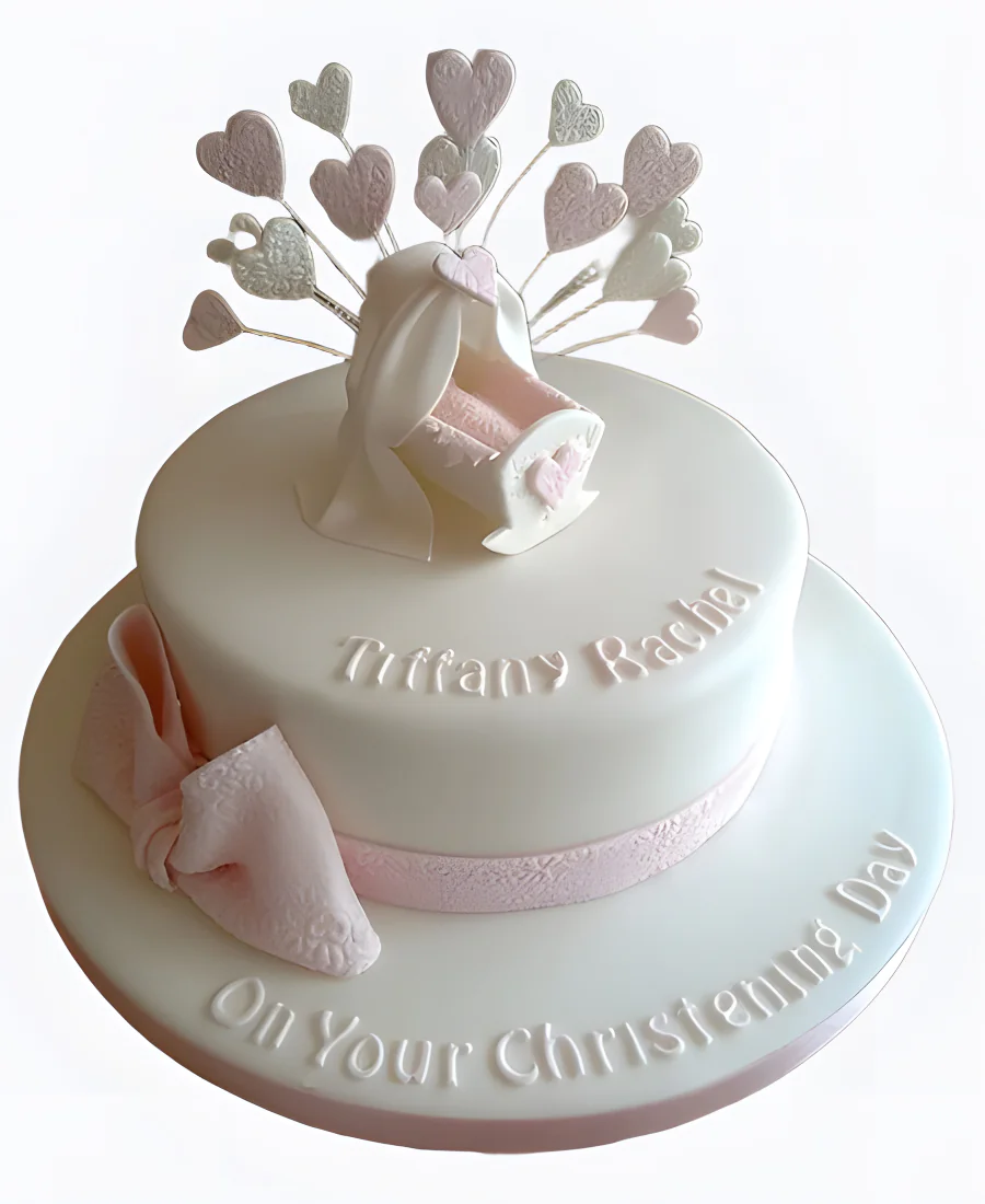 Торт Колыбель с сердцами Фото