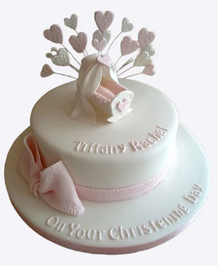 Торт Колыбель с сердцами Фото