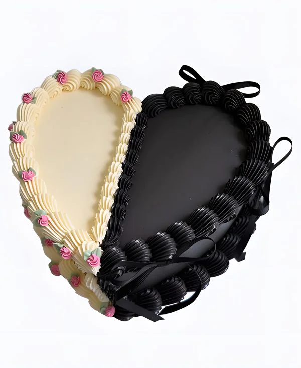 Торт Контрастное сердце Фото