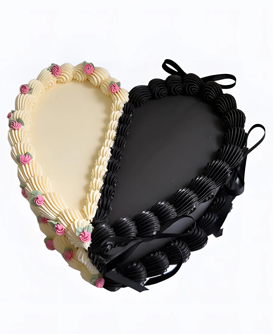 Торт Контрастное сердце Фото