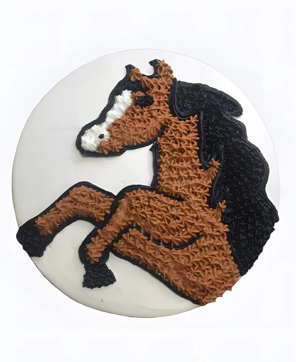 Торт с лошадкой из крема Фото