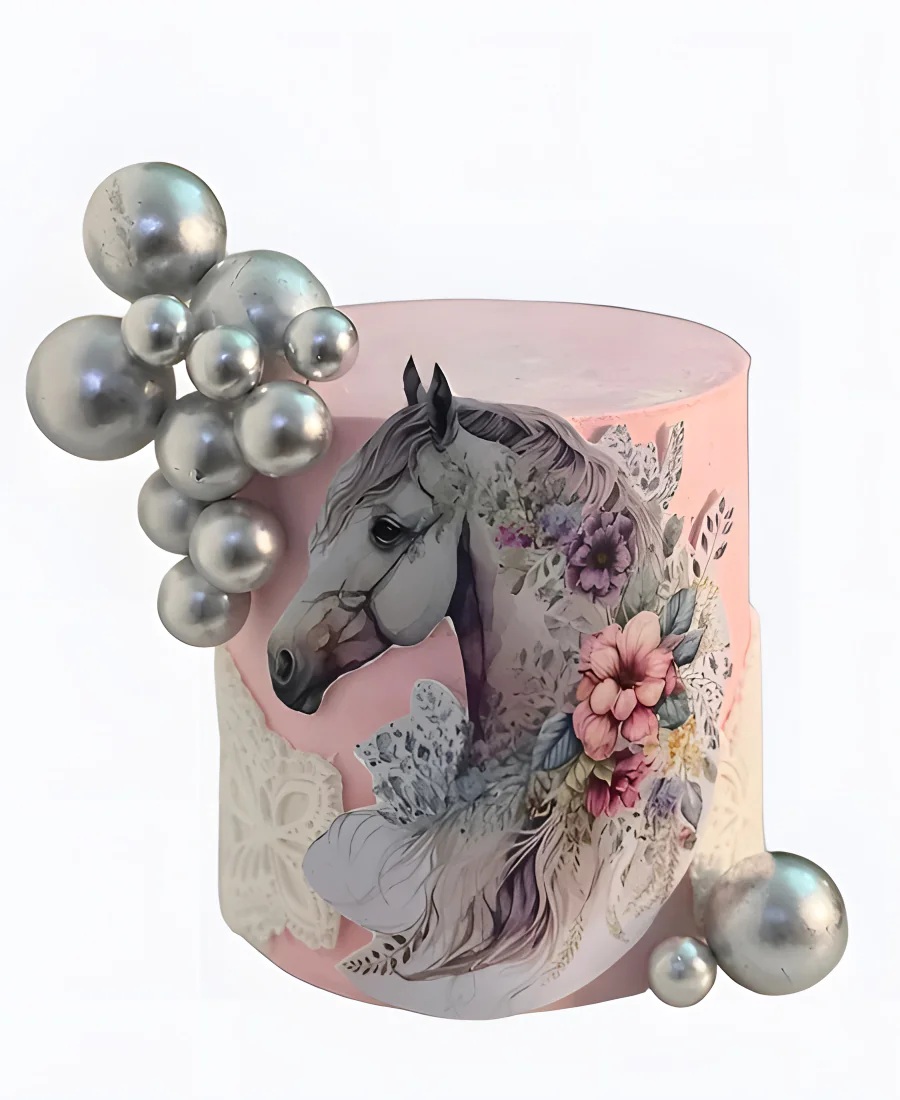 Торт Лошадь в кружеве Фото