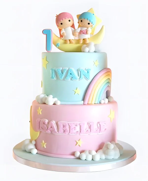 Торт на 1 годик мальчику и девочке Фото