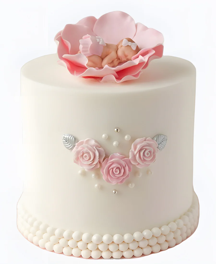 Торт Малышка в цветке Фото