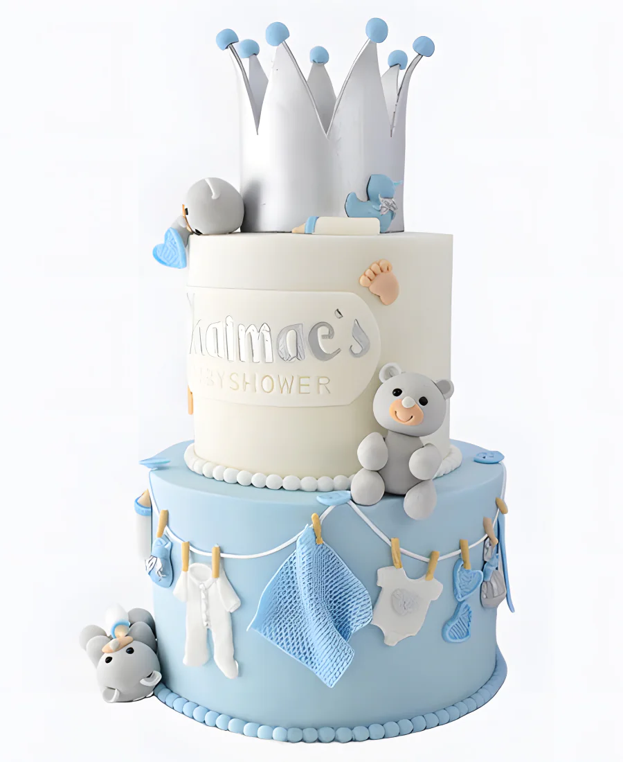 Торт Мишки и корона для мальчика Фото