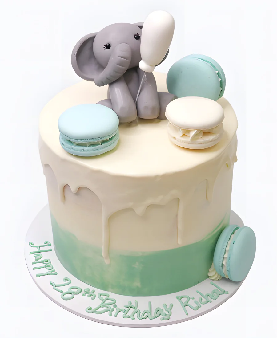 Торт Мятная сказка со слоником Фото