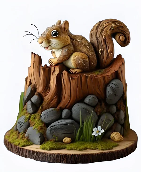 Торт Пень и камушки Фото