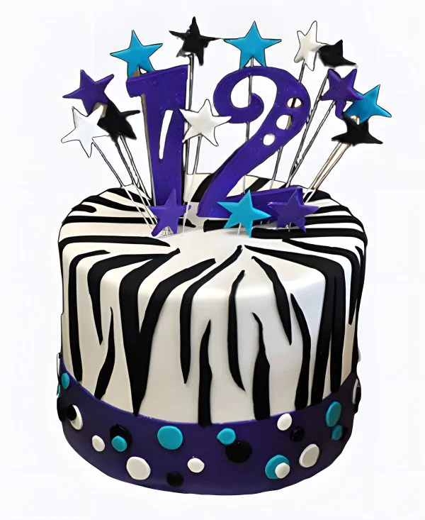 Торт Полоски и звёзды Фото