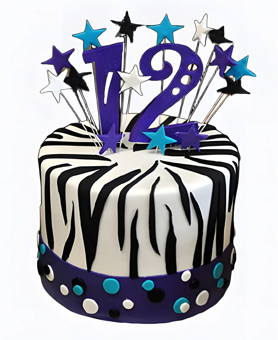 Торт Полоски и звёзды Фото