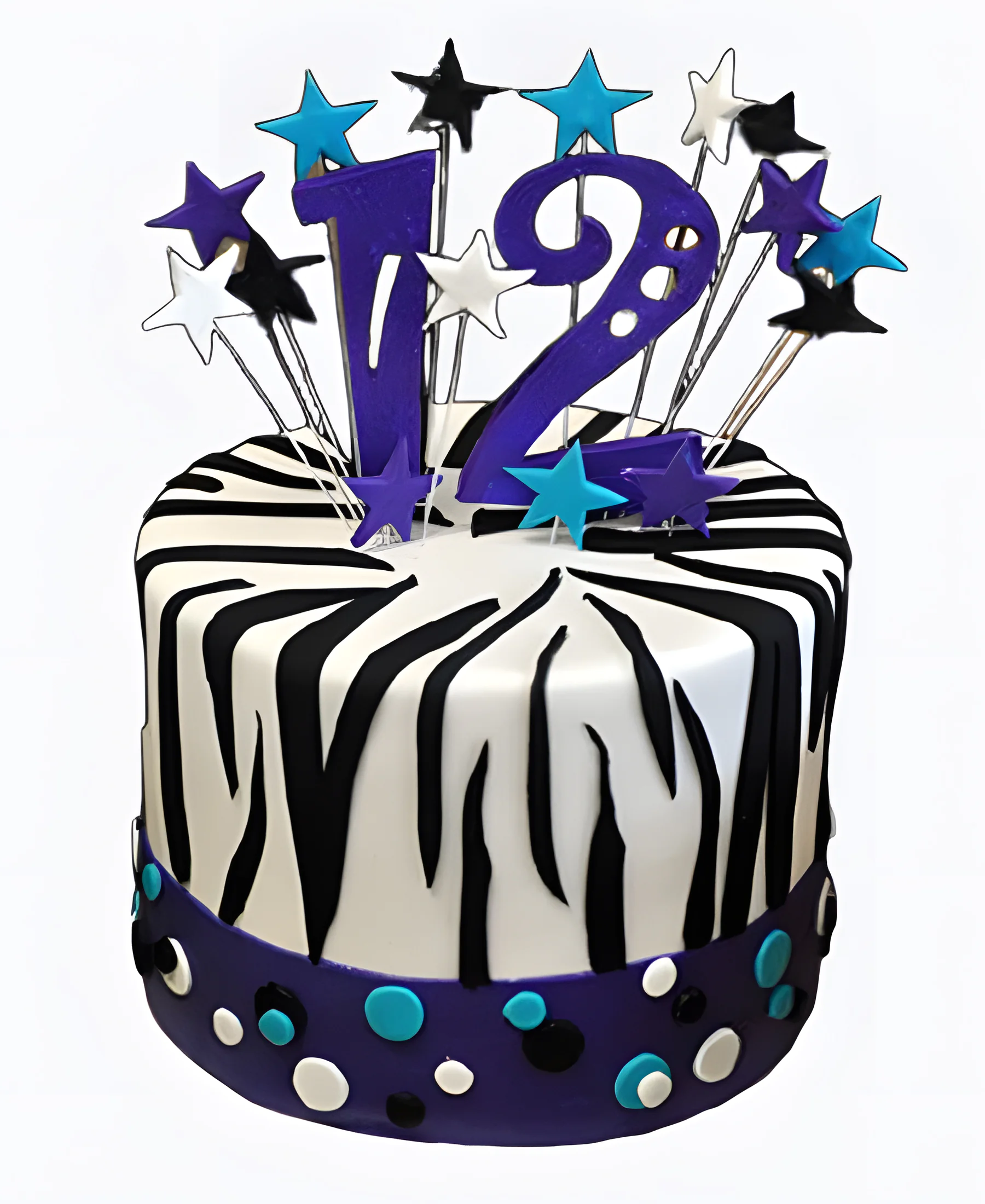 Торт Полоски и звёзды Фото