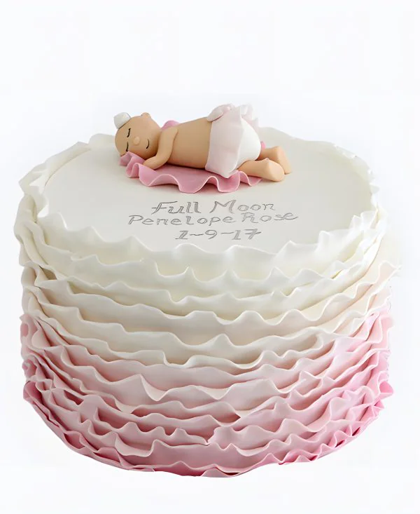 Торт Пудровые рюши Фото