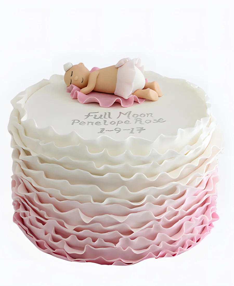 Торт Пудровые рюши Фото