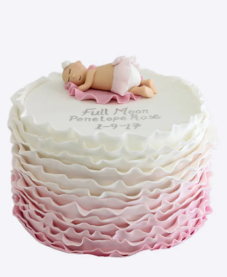 Торт Пудровые рюши Фото