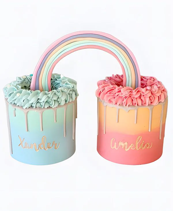 Торт Радужный мост для двоих Фото